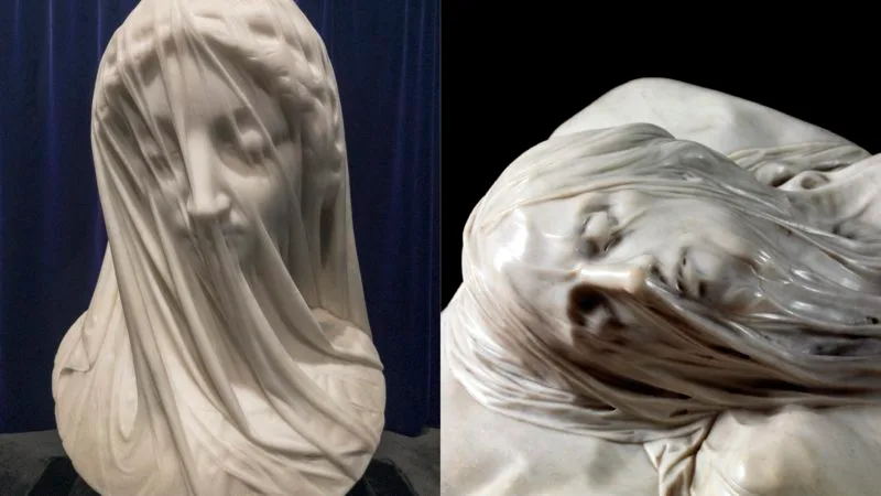 Sculptures de La Vierge et du Christ voilés : au sommet de l’art