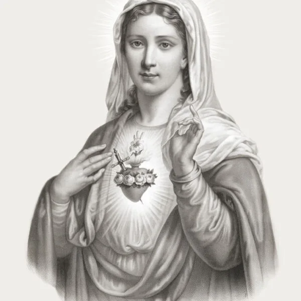 Affiche Cœur immaculée de Marie - format A3