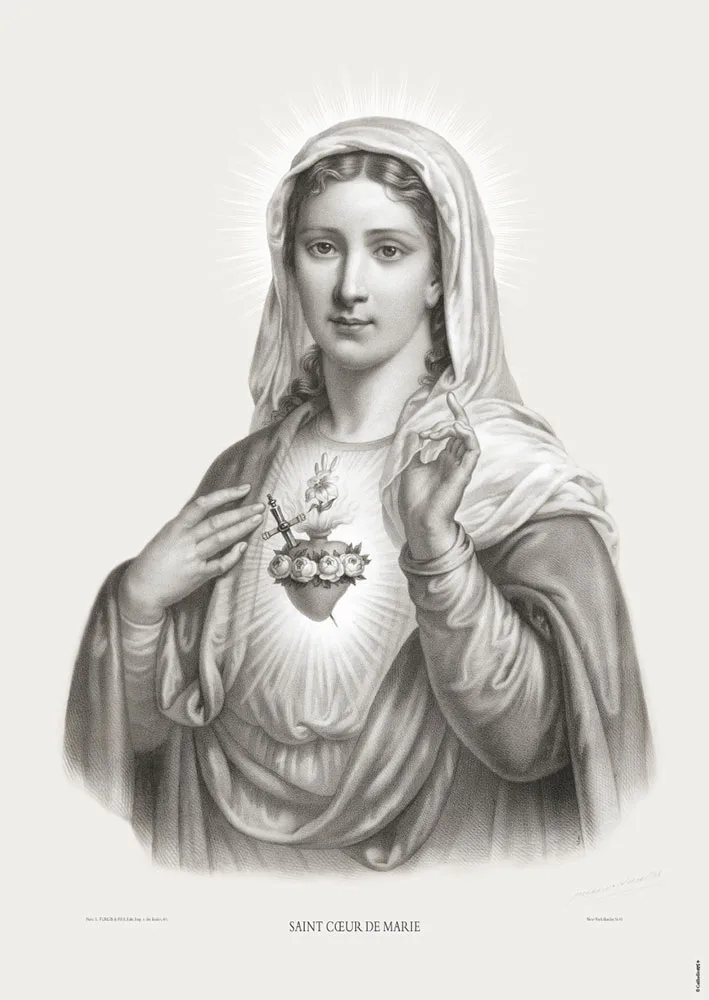 Affiche Cœur immaculée de Marie - format A3