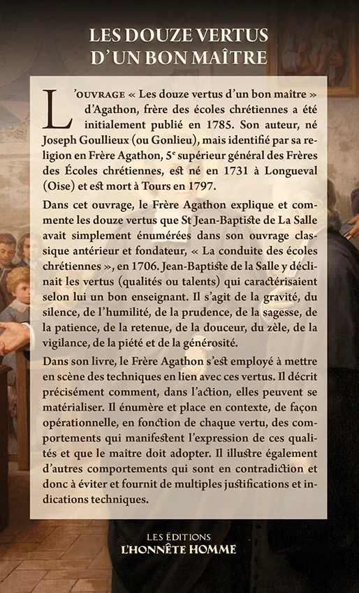 Les douze vertus d'un bon maître -Saint Jean-Baptiste de la Salle – Image 3