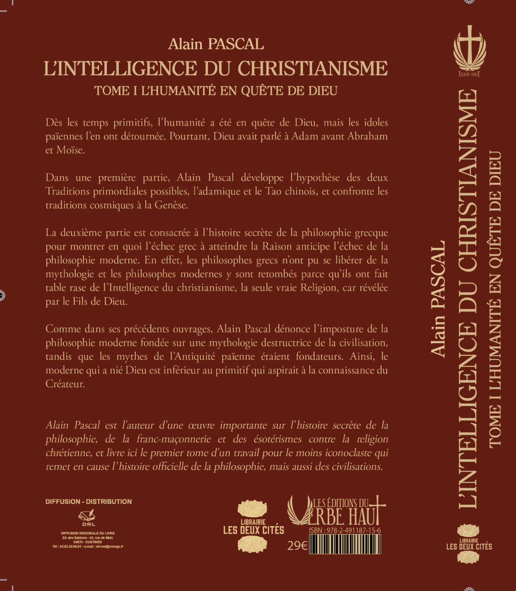 L’Intelligence du Christianisme, Tome 1 “L’Humanité en quête de Dieu”, de Alain Pascal – Image 2