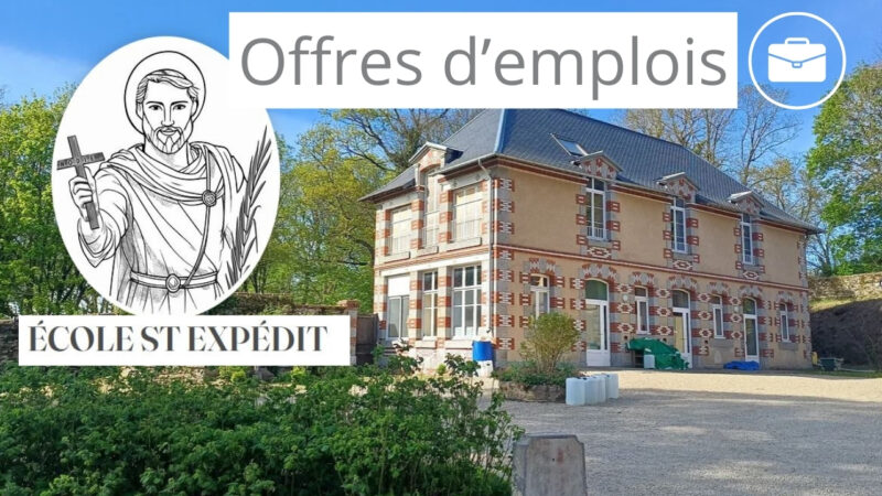 Offres d’emplois : 1 Directeur et 2 enseignants pour l’école Saint Expédit