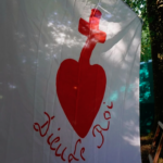 Drapeau du Sacré-Cœur "Dieu le Roi"