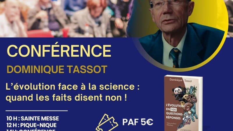 Conférence de Dominique Tassot à Rennes ce dimanche 20 Ocotobre