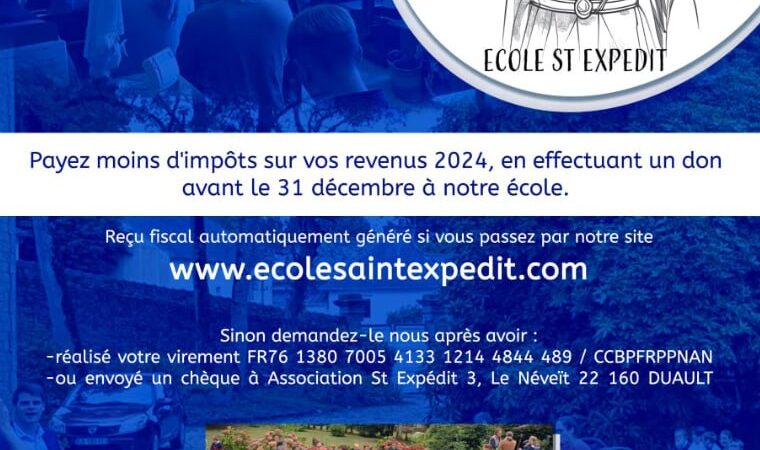 L’école St Expédit poursuit sa troisième année !