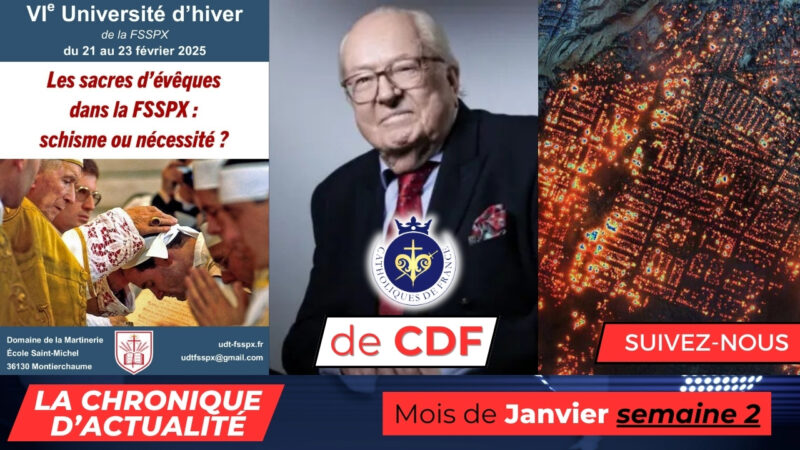 Chronique d’actualité de CDF : première semaine de janvier