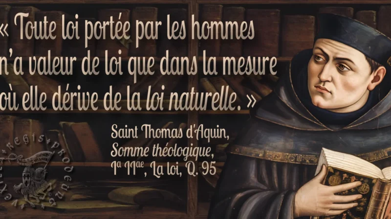 Le bien commun selon saint Thomas d’Aquin : fondement d’un ordre juste et humain