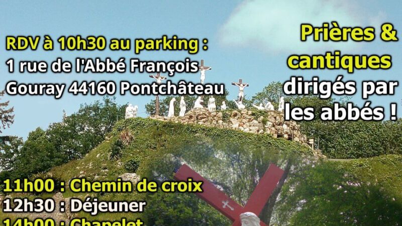 Pèlerinage familial au Calvaire de Pontchâteau ce samedi 12 avril