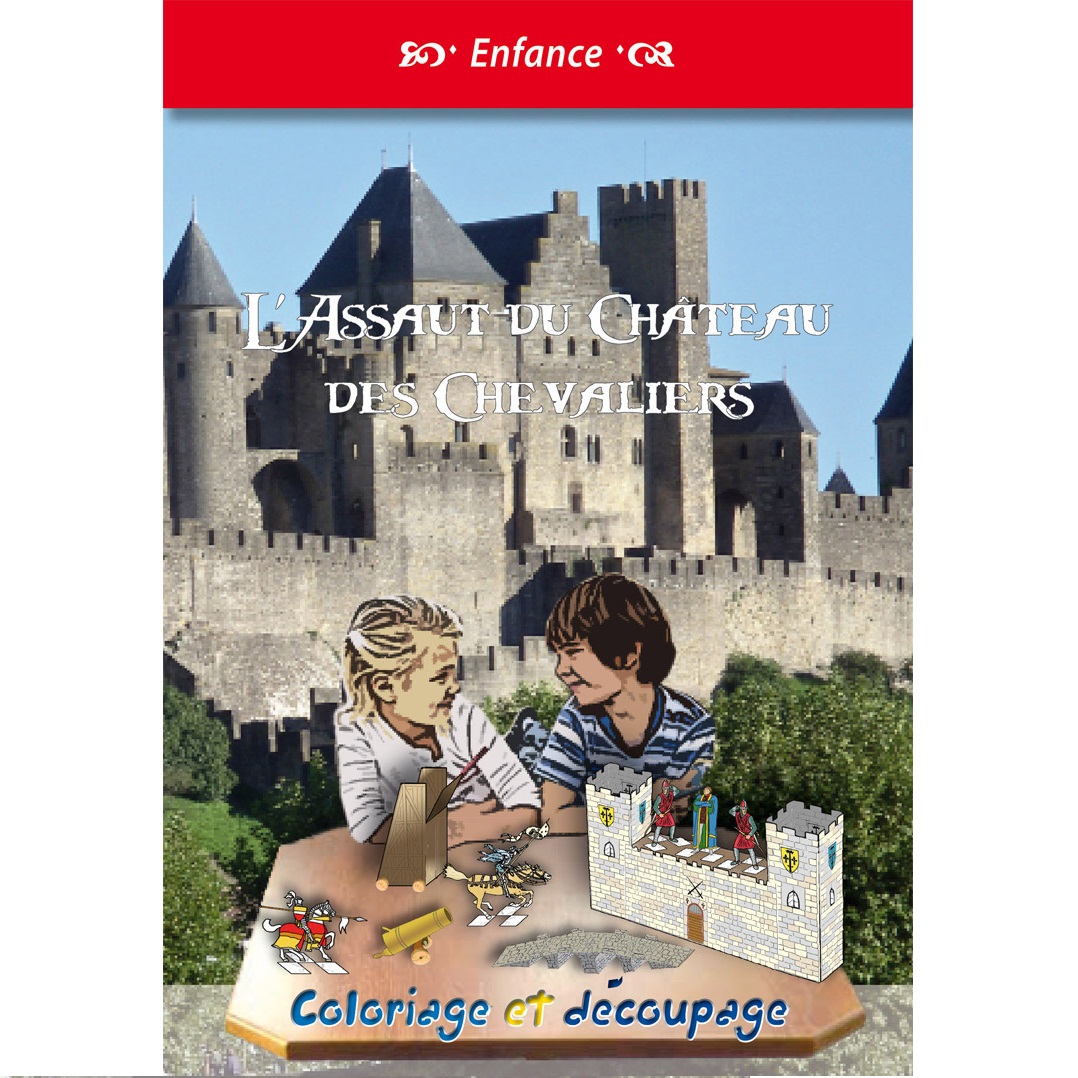 Coloriage et découpage - L'assaut du château des chevaliers