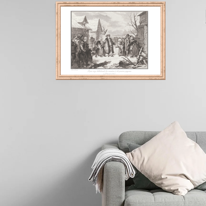 Affiche : Louis XVI distribuant des aumônes aux pauvres – Image 2