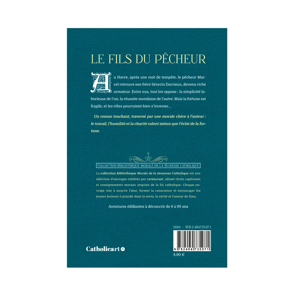 Le Fils Du Pecheur bibliotheque Morale Catholique livre Jeunesse Catholicart 4ème de couverture